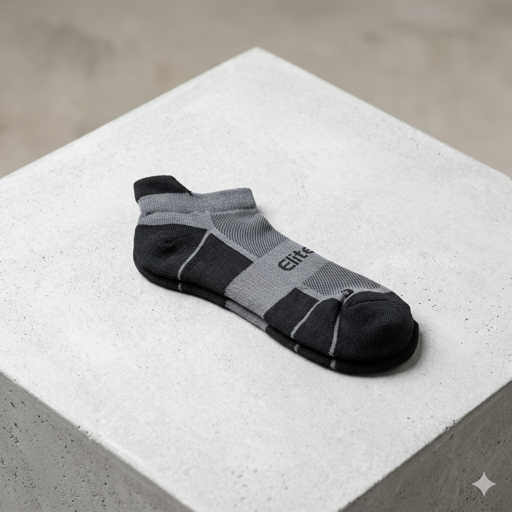 Calcetines de algodón acanalados con bordado